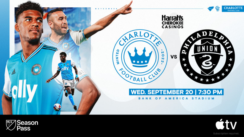 How to Watch & Listen: Charlotte FC vs Philadelphia Union at 7:30 PM | Watch FREE on MLS Season Pass