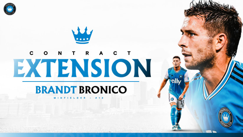 Charlotte FC Midfielder Brandt Bronico Signs Contract Extension
