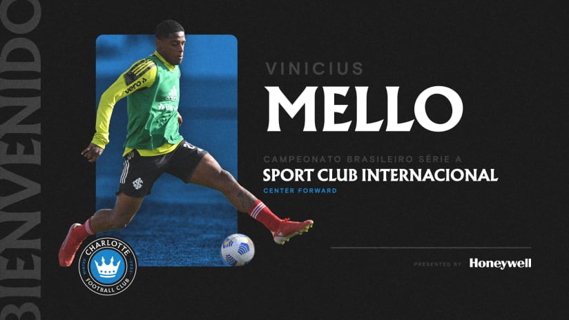 Charlotte FC ficha al delantero brasileño Vinicius Mello