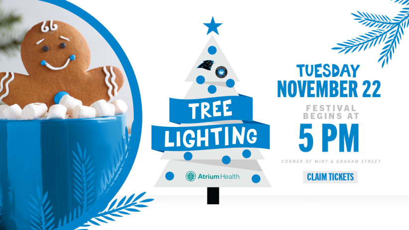 CLTFC & Panthers To Host Annual Tree Lighting Festival Presented by Atrium Health