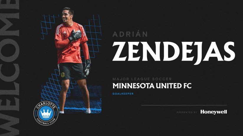 Charlotte FC Signs Free Agent Goalkeeper Adrián Zendejas