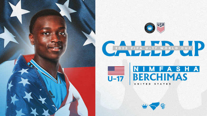Charlotte FC Homegrown Winger Nimfasha Berchimas to Represent the United States at the 2023 FIFA U-17 World Cup 