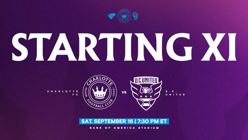 Starting XI | Charlotte FC vs D.C. United