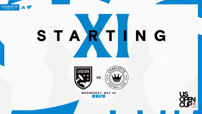 Starting XI | Charlotte FC vs Birmingham Legion | US Open Cup