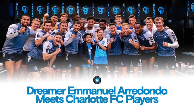 PHOTOS: Dreamer Emmanuel Arredondo Meets Charlotte FC Players Through Dream On 3 Organization