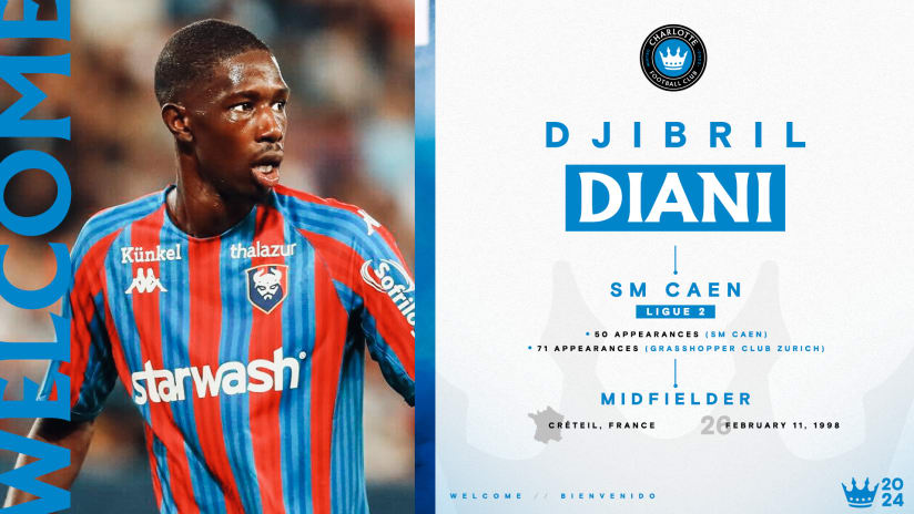 Charlotte FC Signs Midfielder Djibril Diani 