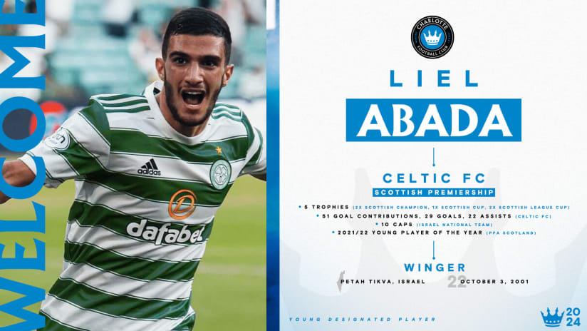Charlotte FC Acquires Forward Liel Abada from Celtic FC as Young Designated Player