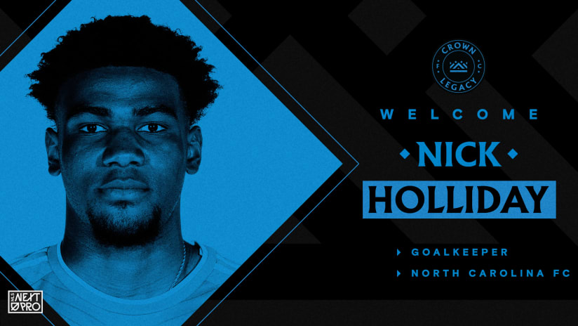 Crown Legacy FC Acquires Goalkeeper Nicholas Holliday fromNorth Carolina FC