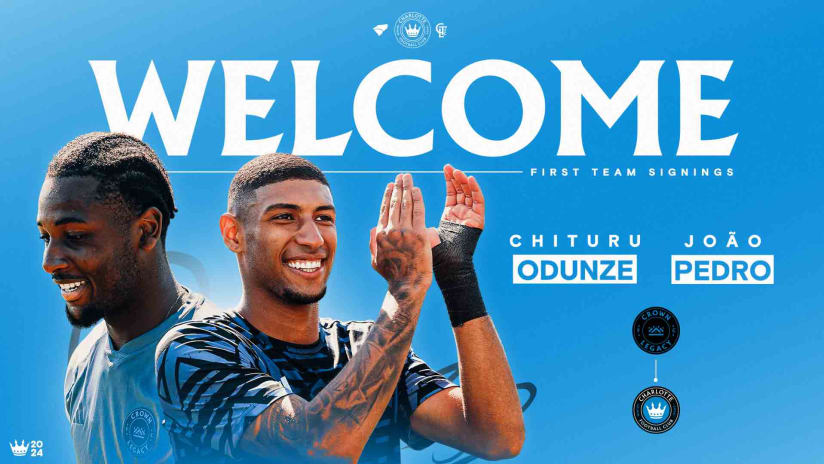 Charlotte FC Signs Crown Legacy FC Goalkeeper Chituru Odunze and Defender João Pedro  