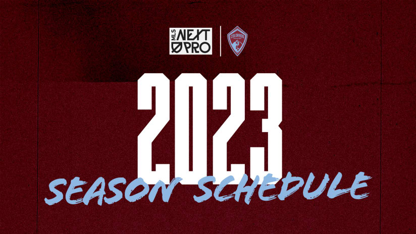 Colorado Rapids 2 Announce 2023 MLS NEXT Pro Regular Season Schedule