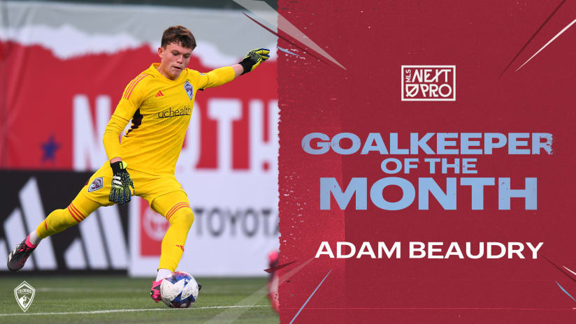 Adam Beaudry Named MLS NEXT Pro Goalkeeper of the Month