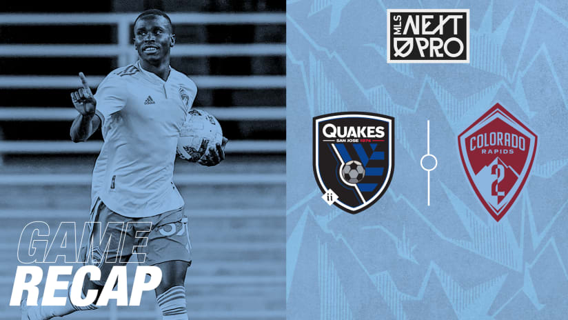 Game Recap: Colorado Rapids 2 fall to Earthquakes II on the road