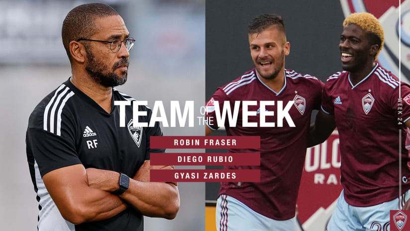 Rubio, Zardes, Fraser collect Team of the Week honors following two game, 9-goal performance in Week 24 