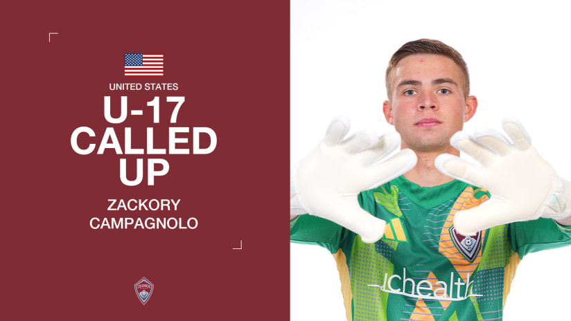 Rapids Academy's Zackory Campagnolo called into U.S. U-17 Men's Youth National Team training camp