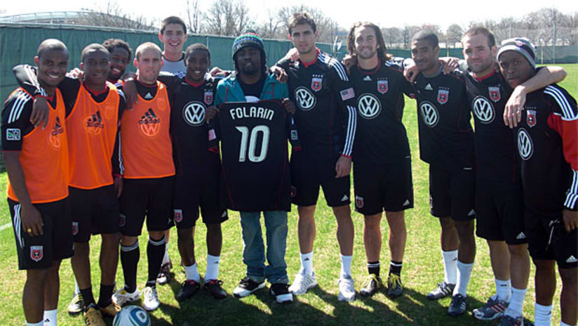 Wale at D.C. United practice
