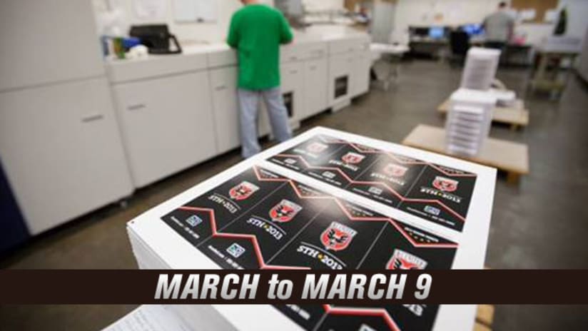 Ticket Printing - March to March 9 - DL