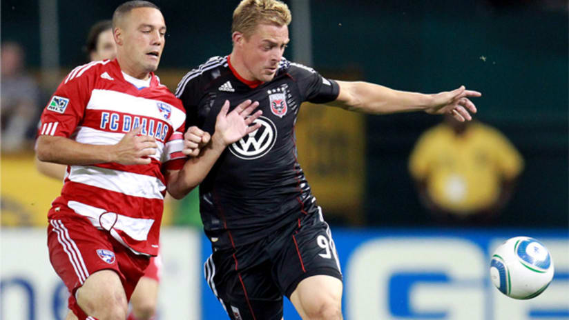 Danny Allsopp's miss in the 34th minute proved costly as Dallas went on to beat D.C. United 3-1.