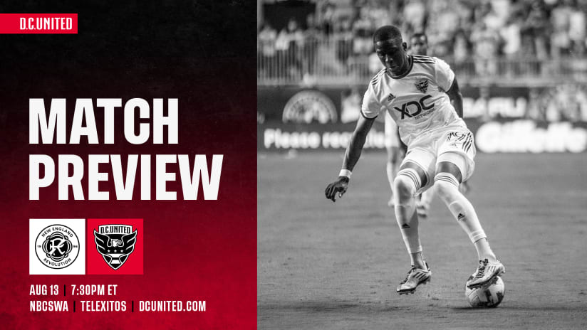 Match Preview: D.C. United at New England Revolution 