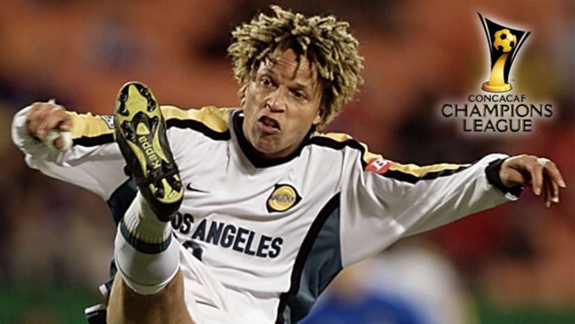 Cobi Jones scored during the Galaxy's 3-2 win over Olimpia in the 2000 Champions' Cup final at the Rose Bowl.