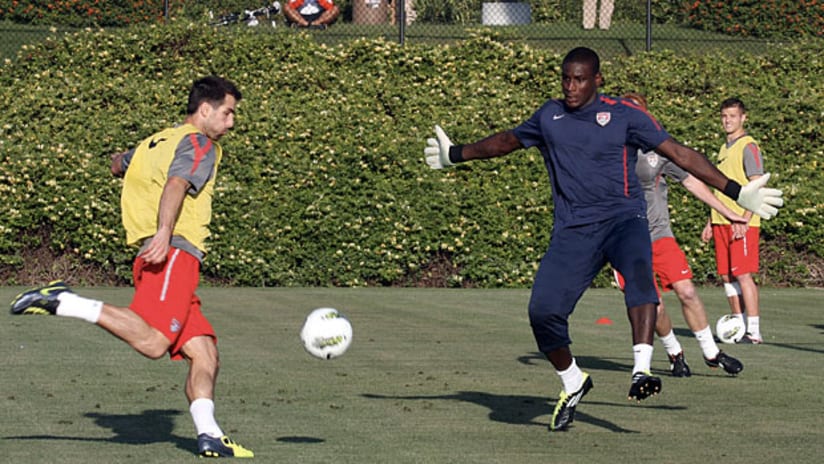 Bill Hamid with the USMNT - August 2011