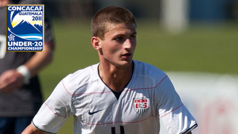 Perry Kitchen with the US Under-20 national team.
