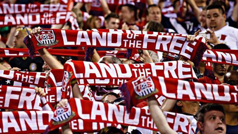 land of the free - usmnt scarves - us men's national team fans
