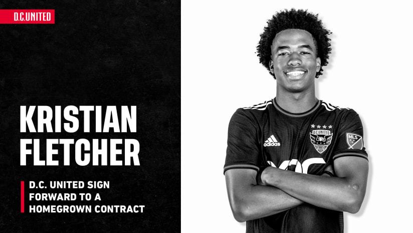 D.C. United Sign Forward Kristian Fletcher to a Homegrown Contract