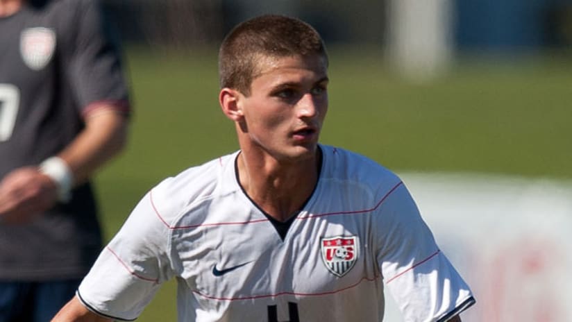 Perry Kitchen with the US U-20's.