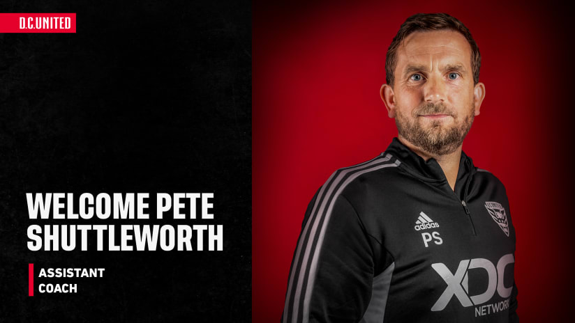 D.C. United Appoint Pete Shuttleworth as Assistant Coach