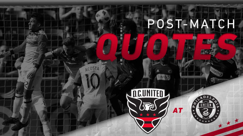 Image: Post match quotes 4.28.18