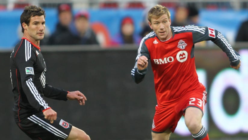 Chris Pontius and D.C. United shocked Toronto FC with two goals in the opening 11 minutes