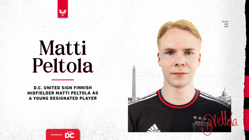 D.C. United Ficha al Mediocampista de la Selección Finlandesa Matti Peltola