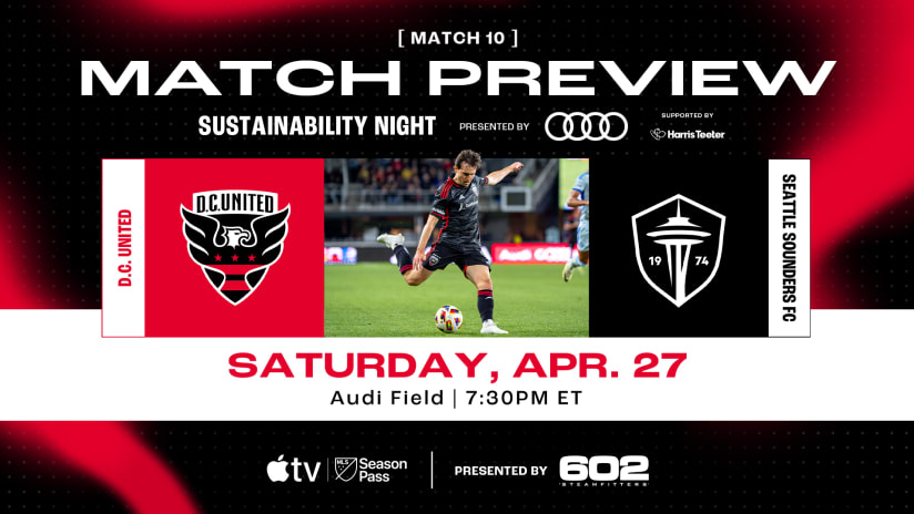 Match Preview: D.C. United vs. Seattle Sounders FC April 27, 2024
