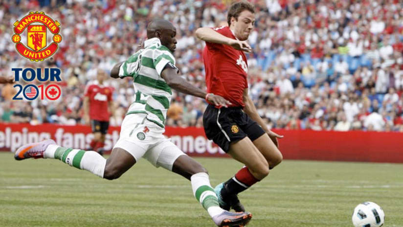 Manchester United handled Celtic FC 3-1 in front of nearly 40,000 at Rogers Centre in Toronto
