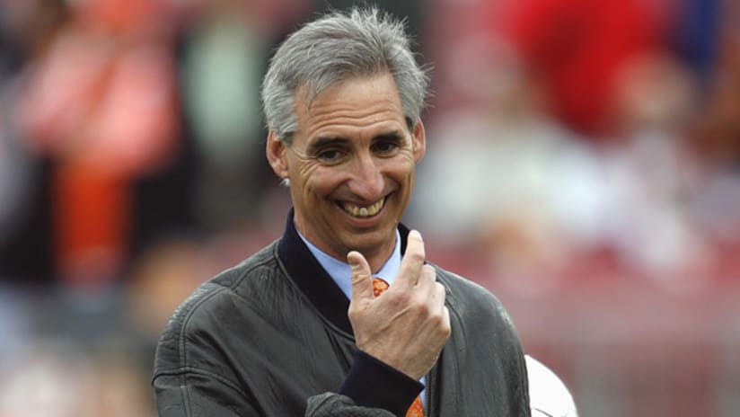 Dynamo president Oliver Luck can't help but smile about Manchester United's July visit to Houston.