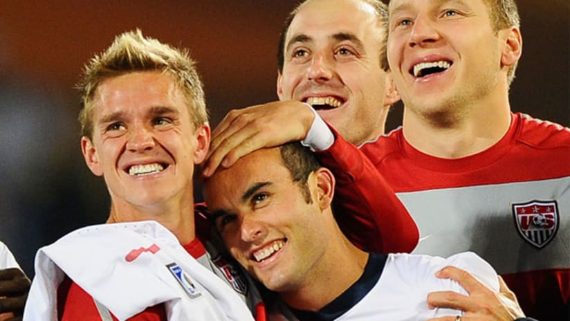 Stuart Holden (left) says his role in South Africa was to support players like Landon Donovan.