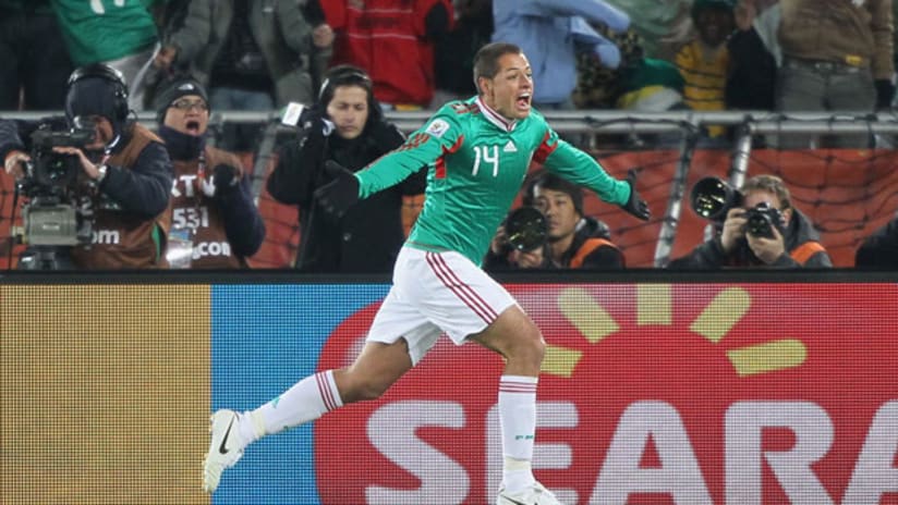 Chicharito scored against France and Argentina at the World Cup.