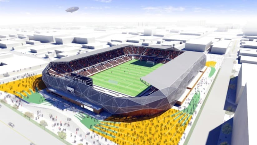 A preliminary view of the proposed Dynamo Stadium.