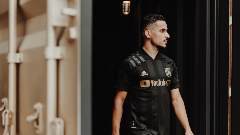 Mohamed El-Munir Walks Out Of Shipping Containers Crates 2020 LAFC Primary Kit 200205 IMG