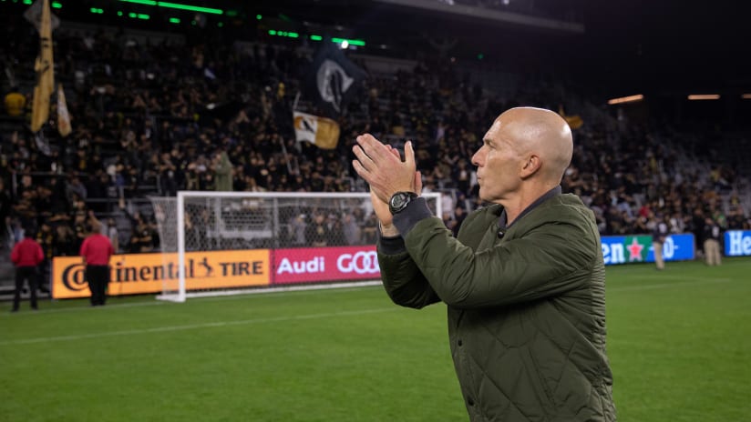Bob Bradley Cheers North End After Match 200308 IMG