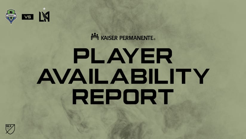 Player Availability Report | LAFC at Seattle Sounders 3/18/23