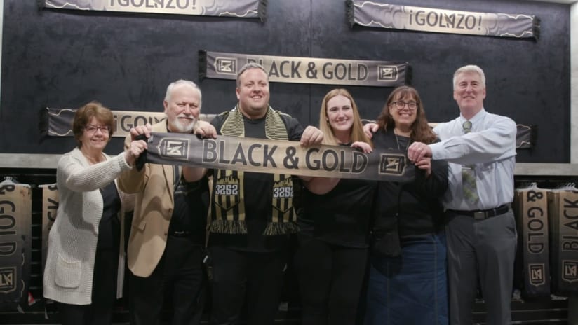 JR Lebert The Scarf With His Custom LAFC Scarf At Event IMG