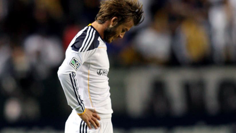David Beckham and the LA Galaxy were beaten 3-0 by FC Dallas on Sunday.