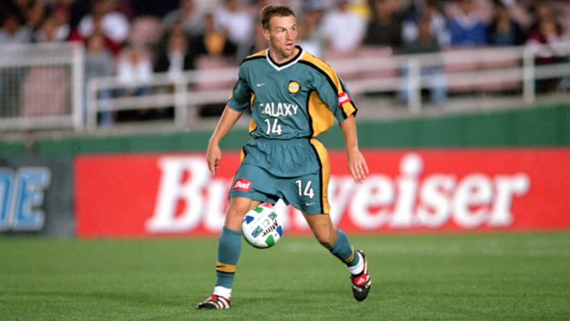 Clint Mathis in a Los Angeles Galaxy jersey from 10 years ago (May 2000)