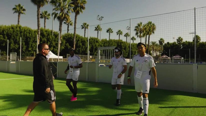 LA Galaxy, United States Association of Blind Athletes, Dignity Health and Anthem Blue Cross hosted the first-ever Blind Soccer Experience at Galaxy Park