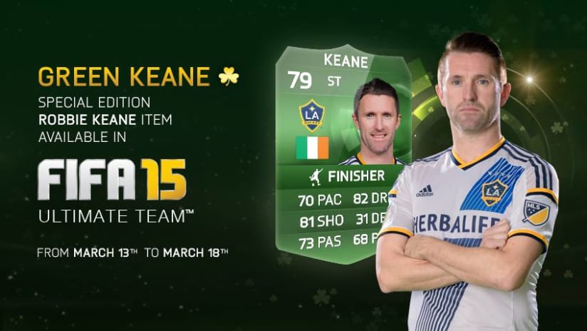 FIFA offering special prize celebrating LA Galaxy captain Robbie Keane  for St. Patrick's Day -
