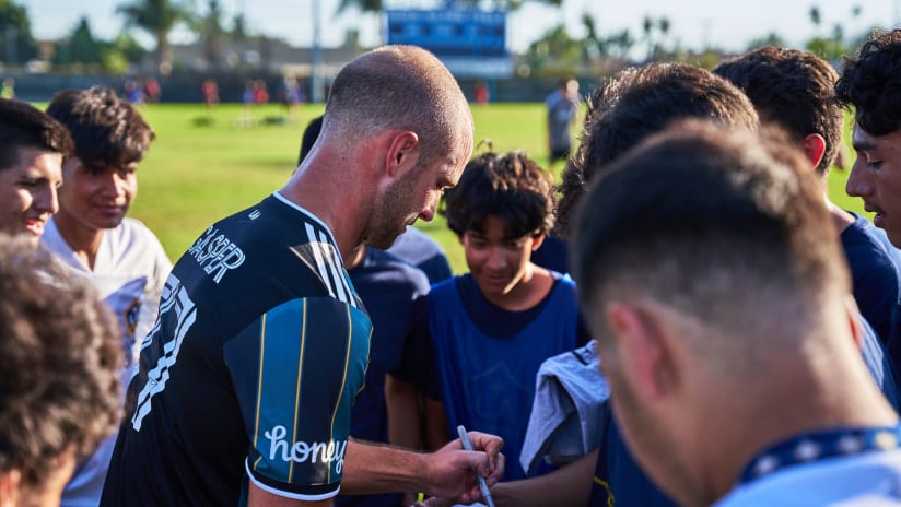LA Galaxy Surprise Carson High School Soccer Team With Equipment and Check Donation