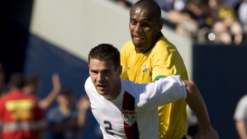 Heath Pearce was part of the USMNT squad the last time they faced Brazil three years ago.