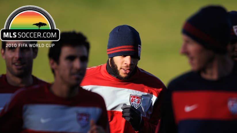 Oguchi Onyewu (center) is one of the most recognizable faces on the US team in South Africa.