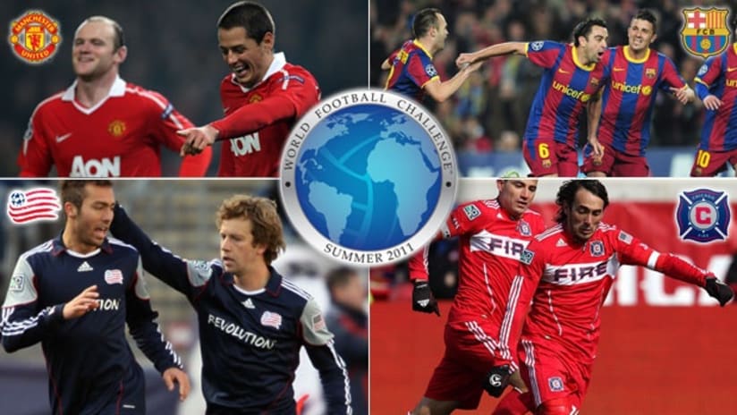 The World Football Challenge will feature Manchester United, Barcelona, the New England Revolution and the Chicago Fire.